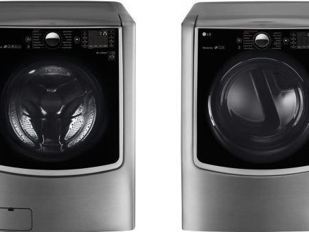 LG TurboWash Series WM9000HVA 29  Front Load Washer & TurboSteam Dryer DLEX9000V Online Sale