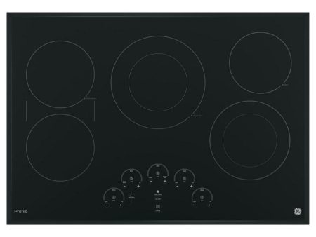 GE - Profile Series PP9030DJBB 30  Built-In Electric Cooktop in Black 5 Elements For Sale