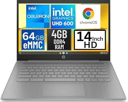 Laptop HP Chromebook 14  Amti-Glare Screen Intel Celeron N4120 4GB Memoria 64GB Fashion