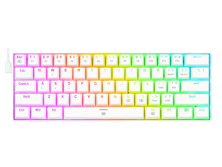 Teclado Gamer Redragon Color Blanco Rainbow Kumara Online Hot Sale