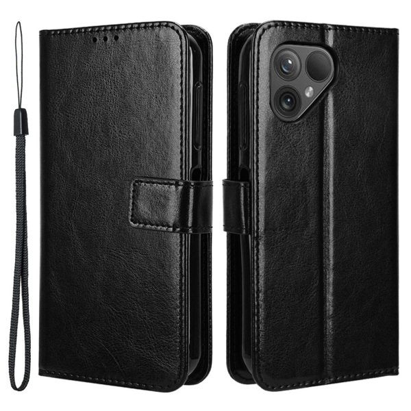 For Fairphone 5 Case Crazy Horse Texture Phone Flip Leather Cover Online Sale