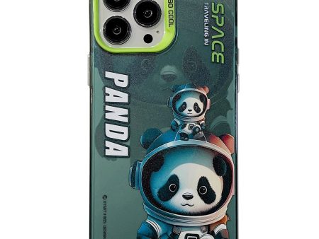 For iPhone 15 Pro PC+TPU Case Panda Astronaut Pattern Printing Phone Cover Online