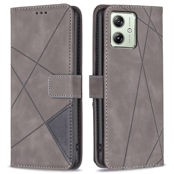 BINFEN COLOR BF05 For Motorola Moto G54 5G Case Imprinted Leather Stand Phone Cover Online