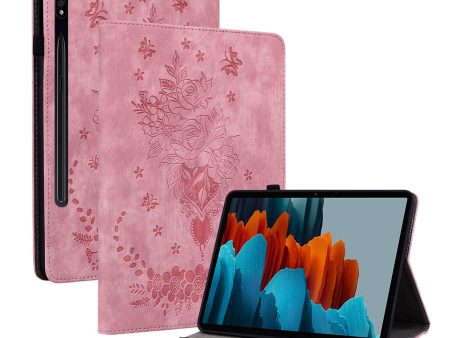 Tablet Leather Case for Samsung Galaxy Tab S7   S8 , Card Slots Stand Imprinted Tablet Cover on Sale