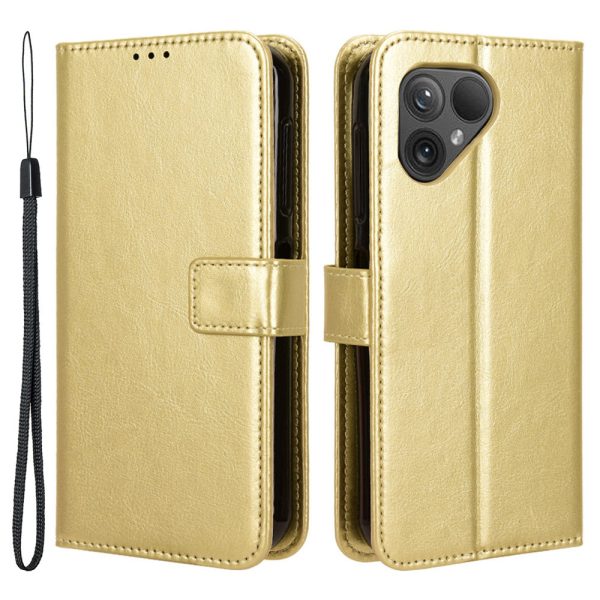 For Fairphone 5 Case Crazy Horse Texture Phone Flip Leather Cover Online Sale