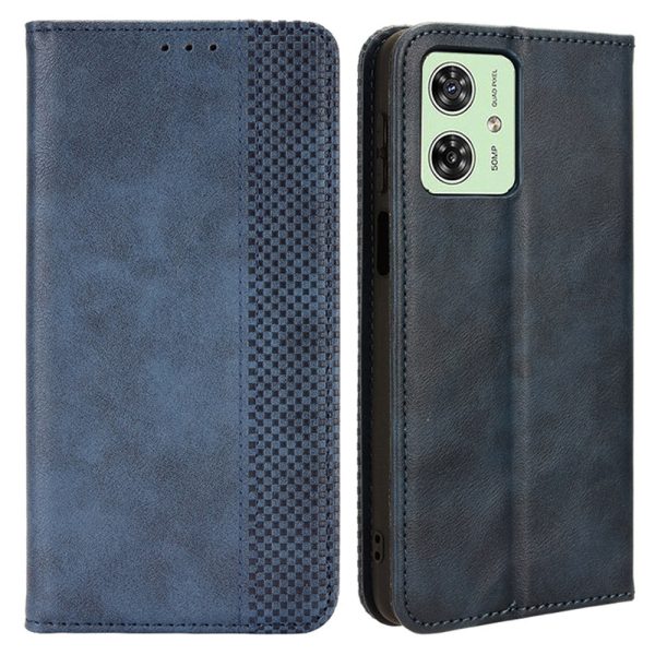 For Motorola Moto G54 5G Case Retro PU Leather Wallet Flip Stand Phone Cover Supply